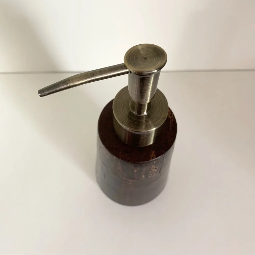 NWOT Java wood lotion soap pump dispenser